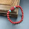 Pulsera de cinabrio boutique este año de vida pulsera de anillo único anillo liso doble valiente joyería para hombres y mujeres regalo fábrica al por mayor