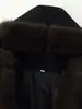 Comercio Exterior Aliexpress Más Vendido Transfronterizo Ropa de Mujer Europea y Americana Otoño e Invierno Nueva Moda Casual Abrigo de Lana con Capucha y Cuello de Piel