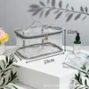 Etiquetas Laser Camada Dupla Transparente Bolsa de Cosméticos Portátil Grande Capacidade Separação Seco e Úmido Viagem Impermeável Bolsa de Armazenamento para Artigos de Higiene