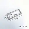 Hebilla de boca de aleación de zinc, botón metálico rectangular, accesorios para equipaje, hebilla de bobina de dos posiciones, anillo cuadrado sólido sin costuras