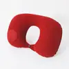 Almohada de Felpa en Forma de U, Almohada Cervical Portátil para Viaje con Logo Personalizable, Almohada Inflable a Presión en Forma de U, Almohada para Avión, Almohada Inflable de Almacenamiento