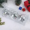 Bola de Natal Transparente Estilo Americano para Pet Bola de Neve de Planta Pingente Redondo Criativo para Pet Caixa Cruzada Decorações de Natal