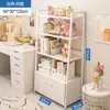 Estante para Libros Estilo Ins de Pie para Dormitorio Hogar Almacenamiento Multicapa Hierro Almacenamiento Exhibición Sala de Estar Estante Escalera