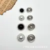 Botones Redondos de Perlas y Pedrería Estilo Chanel, Botones Vintage Exquisitos de Aleación de Alta Gama para Ropa Cosidos a Mano, Botones de Pie Alto para Tejidos