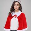 Chal para Adultos y Niños Capa de Navidad Fiesta Navideña Juego de Roles Maquillaje Disfraz para Actuación Escénica Vellón Corto