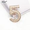 Estilo Coreano Pequeño Gan Viento Digital Cinco Piezas Elegante Mini Pequeño Perla Diamante de Imitación Diamante Completo 5 Piezas Hebilla Regalo Pin Accesorios