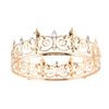 Tocado Metálico de Corona Redonda para Hombre Europeo y Americano, Accesorios Decorativos para el Cabello de Adulto para Actuación Escénica de Hombre y Mujer, Corona de Rey de Cumpleaños