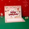 Cartão de Natal transfronteiriço personalizado tridimensional 3D para enviar a funcionários, clientes, crianças, cartão de feriado criativo, logotipo personalizado