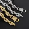 Hip-Hop Europeo y Americano Transfronterizo Cadena Completa de Ojo de Cerdo con Diamantes Zirconia Collar Accesorio Versátil de Moda para Hombre Joyería Personalizada