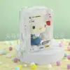 Bolsa de Armazenamento Estilo Desenho Animado Pvc Impermeável Display de Boneca de Pelúcia Transparente à Prova de Poeira Capa Protetora Bolsa Conveniente com Gancho para Sair