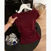 Chic Coreano Elegante Manga Corta 2026 Nuevo de Moda Cropped que Resalta la Cintura Camiseta Top Manga Corta Verano Delgado