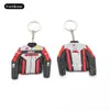 Motocicleta Motocicleta Motogp Capacete Macacão de Corrida Personalizado Criativo Espessado Silicone de Dupla Face Pvc Pingente Chaveiro