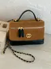 Bolsa de corrente com padrão de losangos para mulheres, novo modelo de outono 2026, super popular para o trabalho, pequena bolsa de mão, bolsa de ombro e transversal tipo balde