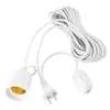 Portalámparas de tornillo con cable extendido de 20 m con enchufe, cable de extensión para portalámparas de estilo colgante LED