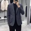 Chaqueta de Traje Pequeña para Hombre Estilo Ligeramente Maduro Primavera y Otoño Versión Coreana Tendencia Nueva Sensación Parte Superior de Traje de Negocios
