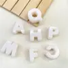 Cuentas de Letras Inglesas Acrílicas DIY Accesorios para Cadena de Teléfono Móvil Diámetro del Agujero 6 mm Materiales para Manualidades de Cuentas Cuentas Sueltas de Color Gelatina