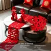 Decoraciones de carácter "doble felicidad" para bodas, adornos 3D de "doble felicidad", juego de decoración para dormitorio principal y habitación de bodas, accesorios para fotos de boda y compromiso