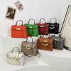 Bolsa Kelly Texturizada Transfronteiriça Outono/Inverno 2025 Nova Tendência Retro Europeia e Americana Padrão Lichia Bolsa Feminina de Ombro Cruzado