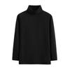 Nova Camisa Básica Gola Alta Meia Manga Estilo Coreano para Mulheres Outono e Inverno 2026 Camiseta de Manga Longa Slim Fit Forrada com Fleece Cor Sólida Top Justo