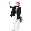 Blazer de Patchwork Casual de Calidad Mejorada, Versátil, Cómodo, Amigable con la Piel, Reductor de Edad, Nuevo para Primavera y Otoño 2025, Moderno