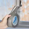 Cinta Cortavientos para Puertas y Ventanas Tira Selladora para Ventanas Artefacto Antiviento de Invierno Base de Cinta Sin Rastro Cinta Base Cinta Sin Pegamento Plata