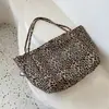 Bolso de hombro de leopardo más vendido de Amazon, bolso de compras casual con estilo relajado, gran capacidad, bolso de axila europeo y americano de moda, al por mayor