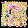 50 Adesivos Decorativos Personalizados à Prova d'Água de Menina Bonita de Desenho Animado Anime Não Repetitivos para Skate, Mala, Caderno