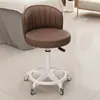 Taburete giratorio de altura ajustable con ruedas, taburete redondo con respaldo, silla de maquillaje, taburete de peluquería, taburete de tocador, tocador