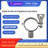 Suporte de tubo de aço inoxidável 304 abraçadeira de tubo abraçadeira de tubo suporte de tubo de linha decorativa suporte de tubo sanitário 4 pontos rosca externa