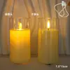 Vela Electrónica LED Recargable por USB con Control Remoto, Vaso Transparente Acrílico, Accesorio de Decoración para el Hogar en Fiestas, Luz de Ambiente