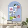 Quadro de Avisos de Feltro em Forma de Arco Placa Acústica Autoadesiva Quadro de Recados para Escritório Sala de Aula
