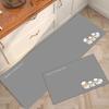 Conjunto de Tapetes para Piso de Cozinha, Tapetes de Pé de Veludo Cristal Absorventes de Água e Óleo, Tapetes Longos para Entrada, Tapetes Domésticos de Desenho Animado de Natal