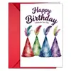Novo Conjunto de Envelopes para Cartão de Aniversário Chapéu de Aniversário Simples Cartão Postal em Branco Cartão de Bênção Escrito à Mão Lote Mínimo de 10 Conjuntos