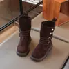 Botas Martin femininas, versáteis para outono e inverno, botas simples infantis, botas femininas estilo passarela, botas de cano alto, botas amarelas da moda