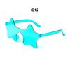 Nuevas gafas de sol de estrella de cinco puntas personalizadas de moda, gafas de sol sin marco transfronterizo, gafas de sol de playa divertidas para fiestas de moda