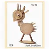 Saco de material de lascas de madeira DIY criativo pintura natural animal feito à mão para crianças fabricação de brinquedo de madeira pintura de galho
