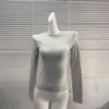 Tejido Personalizado 25 Colores Nuevos Primavera/Verano Skim*S Kardashian Camiseta de Manga Larga de Algodón Jersey para Mujer