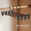 Percha Ancha de Madera Maciza y Hierro de Lujo de Gama Alta Modelo para Armario Vestidor Percha de Madera Especial para el Hogar
