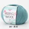 Hilo de Lana Pura Peinada Fino Bola de Hilo de Lana Fina Hermosa 50g Grosor Medio Crochet a Mano DIY Suéter Bufanda Tejida