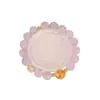 Pulsera de Amatista Lavanda Natural Redonda para Mujer DIY Moda Lujo Ligero Cuentas Superiores Pulsera de Cristal Amarillo Torre Al Por Mayor