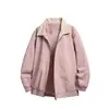 Chaqueta Trendy con Solapa para Hombre, Atuendo Elegante y Único para Primavera y Otoño, Chaqueta Casual Versátil en Rosa, Negro y Morado
