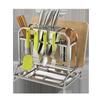 Faca de aço inoxidável rack de armazenamento de cozinha rack de armazenamento suprimentos faca tábua de corte rack tábua de corte dupla tábua de corte rack multiuso