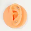 Pendientes de Aleación de Titanio G23 con Circonita de Venta Caliente Transfronteriza para Mujer, Perforaciones Labiales de Nicho Europeas y Americanas, Joyería para Piercings Corporales al por Mayor
