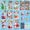 Decoración Navideña Transfronteriza Pegatinas Electrostáticas Dibujos Animados Papá Noel Renos Pegatinas para Ventana Lindas Pegatinas para Pared de Vidrio de Centro Comercial