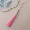 Pingente de Franja de Chifre de Nova Liga Guanshan Yue 12CM Espinho Leque Tuan Fan Joias Hanfu Cheongsam Marcador de Página Pendente