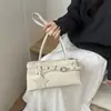 Bolsa de Mão Estilo Hong Kong Retrô Moda Feminina Versátil i Bolsa de Mão Feminina Versátil para o Dia a Dia Temperamento Simples Tendência Bolsa de Mão
