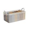 Nueva Cesta Plegable de Acero Transparente Caja de Almacenamiento para Ropa Caja Organizadora de Ropa y Pantalones para el Hogar Almacenamiento de Gran Capacidad