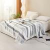 Manta Jacquard Colorida Catiônica Multifuncional, Manta Decorativa com Pompons para Sofá de Quarto, Manta para Soneca no Escritório