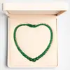 Collar de Cuentas Redondas de Calcedonia Verde Hielo Transparente, Collar Transparente para Madres, Collar de Torre de Ágata Roja y Jade, Suministro Mayorista para Transmisiones en Vivo