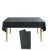Mantel de fiesta desechable rectangular de plástico PEVA para mesa de postres de cumpleaños, color sólido, impermeable, a prueba de aceite